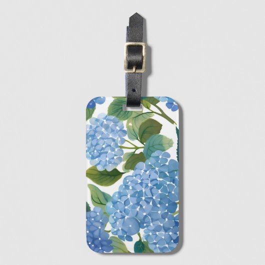 Blue Hydrangeas | Beautiful Floral Bush Gepäckanhänger (Vorderseite Vertikal)