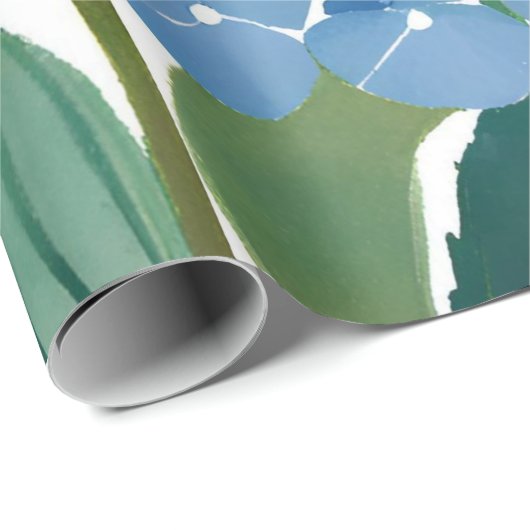 Blue Hydrangeas | Beautiful Floral Bush Geschenkpapier (Rolleneckpunkt)