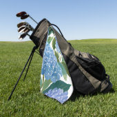 Blue Hydrangeas | Beautiful Floral Bush Golfhandtuch (Gras)