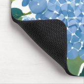 Blue Hydrangeas | Beautiful Floral Bush Mousepad (Ecke)