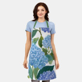 Blue Hydrangeas | Beautiful Floral Bush Schürze (Getragen)