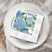 Blue Hydrangeas | Beautiful Floral Bush Serviette