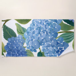 Blue Hydrangeas | Beautiful Floral Bush Strandtuch