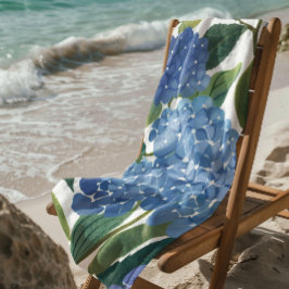 Blue Hydrangeas | Beautiful Floral Bush Strandtuch