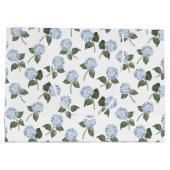 Blue Hydrangeas Bloom Große Geschenktüte (Rückseite)