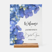Blue Hydrangeas Blooms Bridal Shower Acrylschild (Vorderseite)