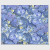 Blue Hydrangeas Blooms Geschenkpapier (Flach)