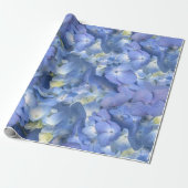 Blue Hydrangeas Blooms Geschenkpapier (Ungerollt)