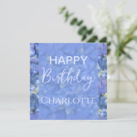 Blue Hydrangeas Blooms Happy Birthday Individuelle