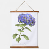 Blue Hydrangeas Blume Botanische Kunst Set 3 Wandteppich Mit Holzrahmen (Vorderseite 2)