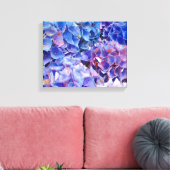 Blue Hydrangeas Blume Foto Print Leinwanddruck (Insitu (Wohnzimmer))