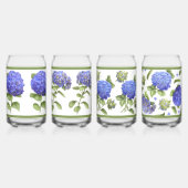 Blue Hydrangeas Botanische Kunst kann Set glass Dosenglas (Hinten)