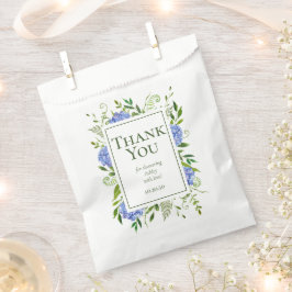 Blue Hydrangeas Boy Baby Dusche Vielen Dank Geschenktütchen