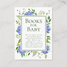 Blue Hydrangeas Boy Baby Showbücher für Baby