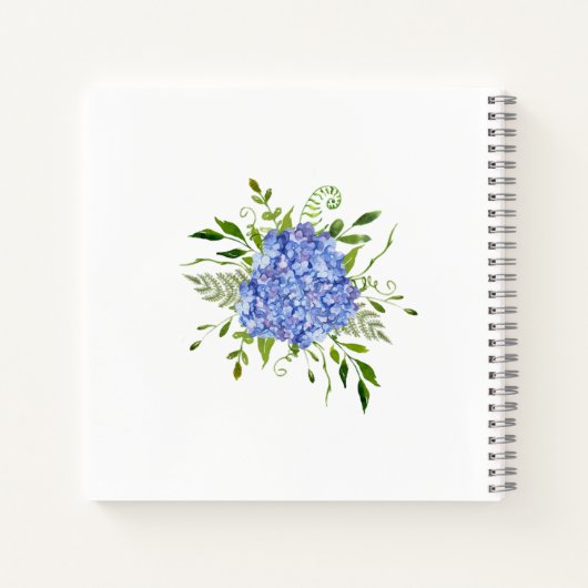 Blue Hydrangeas Brautparty Geschenke Notizblock (Rückseite)