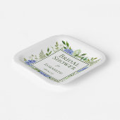 Blue Hydrangeas Brautparty Pappteller (Gewinkelt)