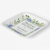 Blue Hydrangeas Brautparty Pappteller (Gewinkelt)