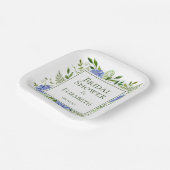 Blue Hydrangeas Brautparty Pappteller (Gewinkelt)