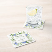 Blue Hydrangeas Brautparty Rechteckiger Pappuntersetzer (Vor Ort)