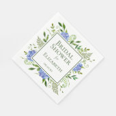 Blue Hydrangeas Brautparty Serviette (Ecke)