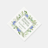 Blue Hydrangeas Brautparty Serviette (Ecke)