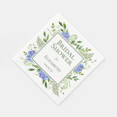 Blue Hydrangeas Brautparty Serviette (Ecke)