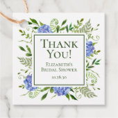 Blue Hydrangeas Brautparty Vielen Dank Geschenkanhänger (Vorderseite)