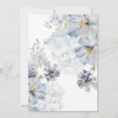 Blue Hydrangeas Bridal Tee Brautparty Einladung (Rückseite)