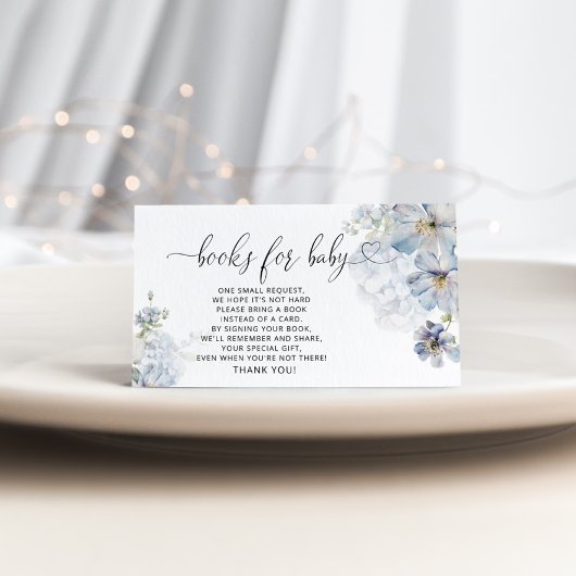 Blue Hydrangeas Bücher für Babytickets Begleitkarte