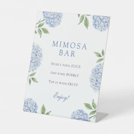 Blue Hydrangeas Classic Border Mimosa Bar Sockelschild
