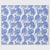 Blue Hydrangeas Collection Geschenk Wrap Geschenkpapier (Flach)