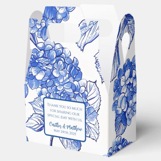 Blue Hydrangeas Collection Personalisierte Gevor B Geschenkschachtel (Geöffnet)