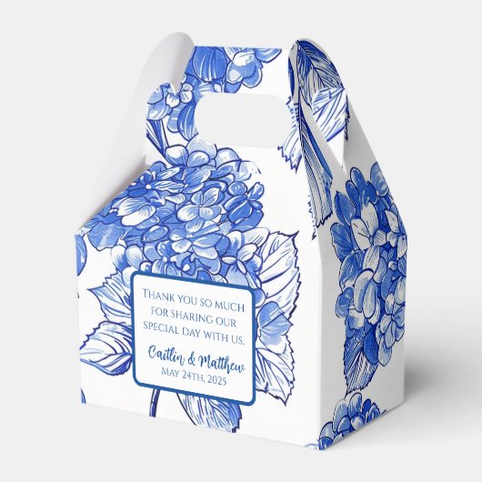 Blue Hydrangeas Collection Personalisierte Gevor B Geschenkschachtel (Vorderseite)