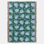 Blue Hydrangeas Custom Throw Blanket Decke (Vorderseite Vertikal)