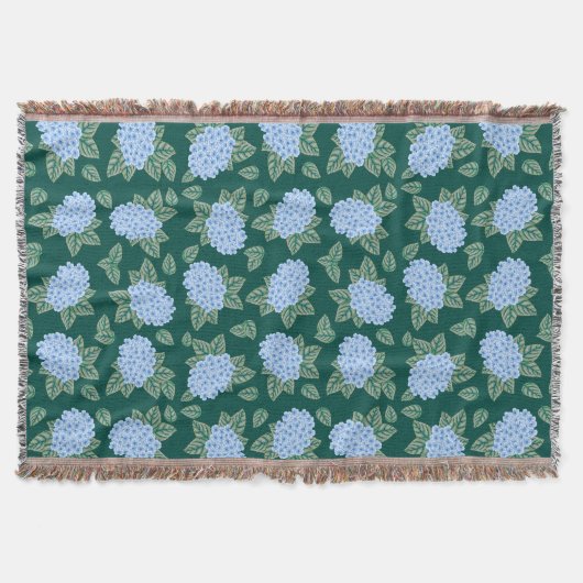 Blue Hydrangeas Custom Throw Blanket Decke (Vorderseite)
