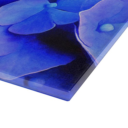 Blue Hydrangeas Cutting Board Schneidebrett (Ecke)