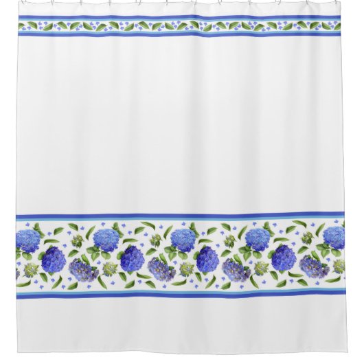 Blue Hydrangeas Duschvorhang (Vorderseite)