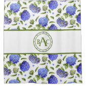 Blue Hydrangeas Duschvorhang (Vorderseite)