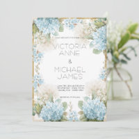 Blue Hydrangeas Elegant Wedding
