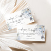 Blue Hydrangeas elegante Gewinnspiel Begleitkarte