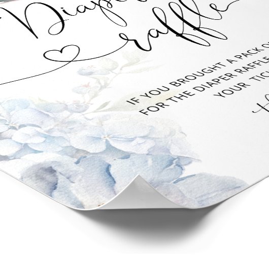 Blue Hydrangeas elegantes Gewinnspiel Poster (Ecke)