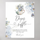 Blue Hydrangeas elegantes Gewinnspiel Poster (Vorne)