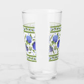 Blue Hydrangeas Extravagante Grenze Glas (Links)