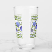 Blue Hydrangeas Extravagante Grenze Glas (Rechts)