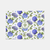 Blue Hydrangeas Fleecedecke (Vorderseite (Horizontal))