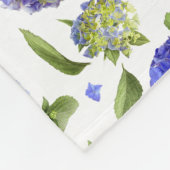Blue Hydrangeas Fleecedecke (Ecke)