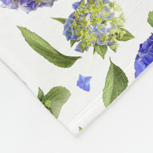 Blue Hydrangeas Fleecedecke (Ecke)