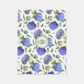 Blue Hydrangeas Fleecedecke (Vorderseite)