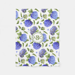 Blue Hydrangeas Fleecedecke