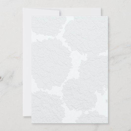 Blue Hydrangeas Floral Birthday Einladung (Rückseite)